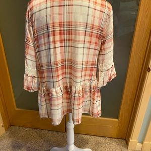Slip over your head plaid top